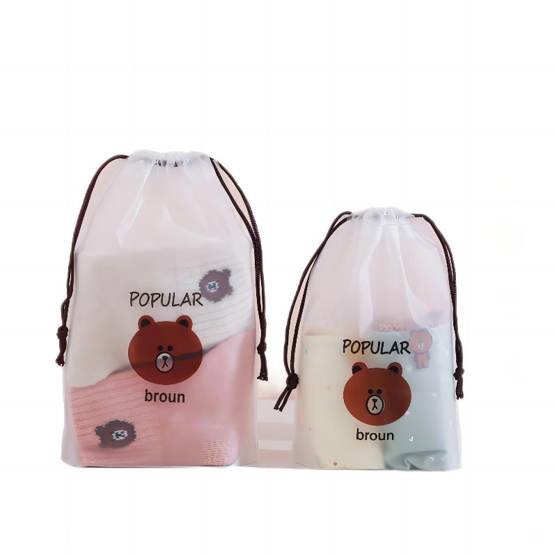 抽绳束PE磨砂塑料口袋