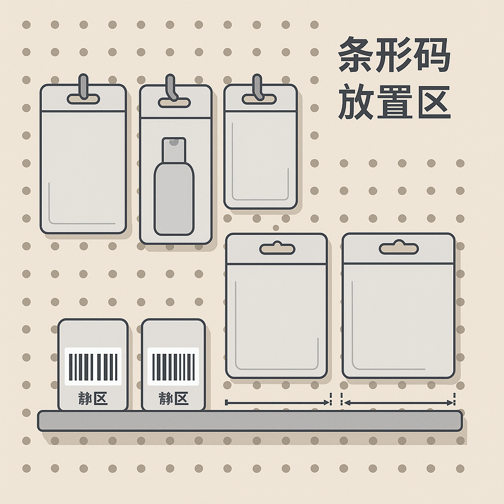挂孔包装和挂孔袋终极指南:孔型、材质、尺寸、承重与应用(图6) 印刷细节示意图