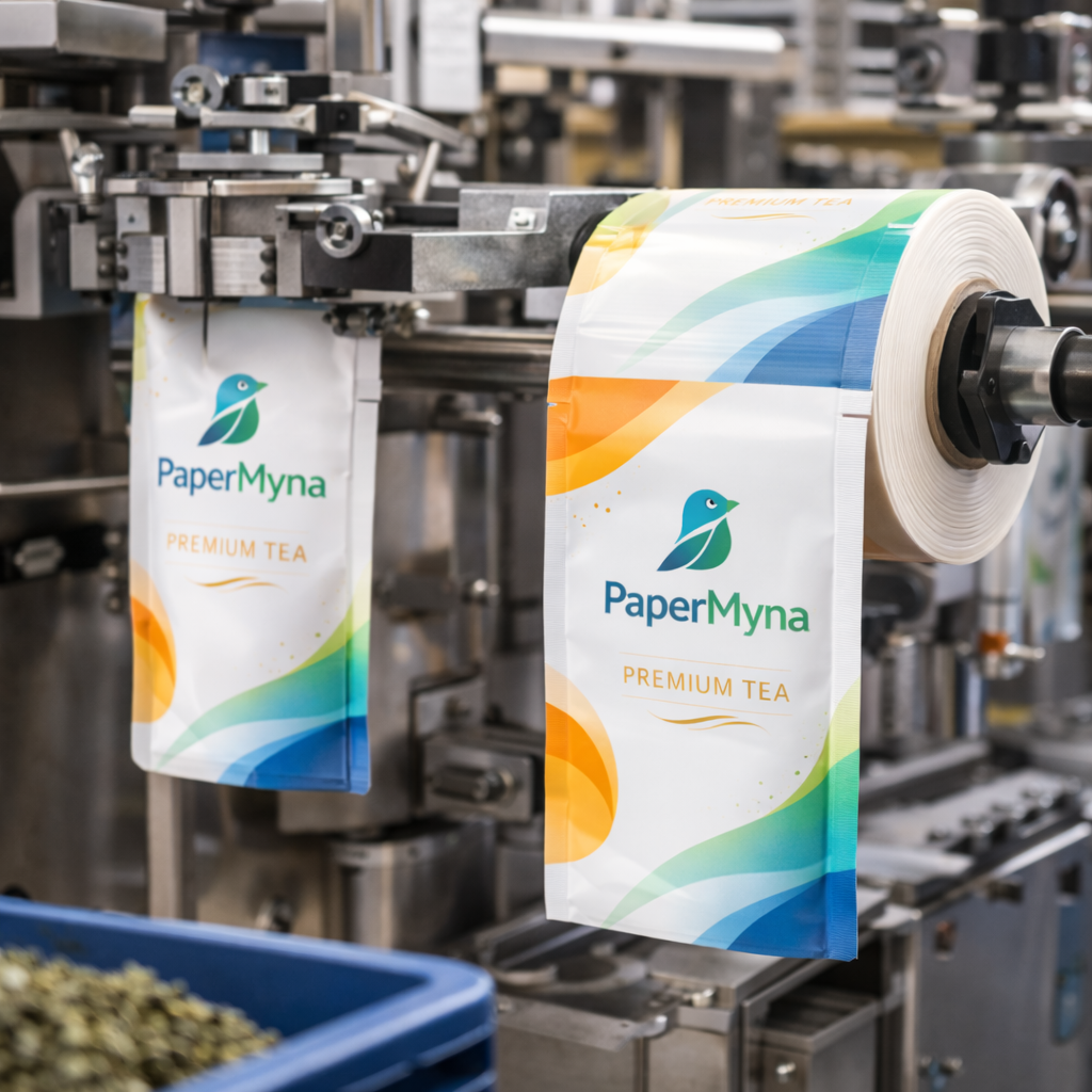 茶叶软包装怎么选?从材料结构到工艺细节的完整指南(含避坑清单)(图3) 茶叶包装卷膜在自动包装线上的应用场景