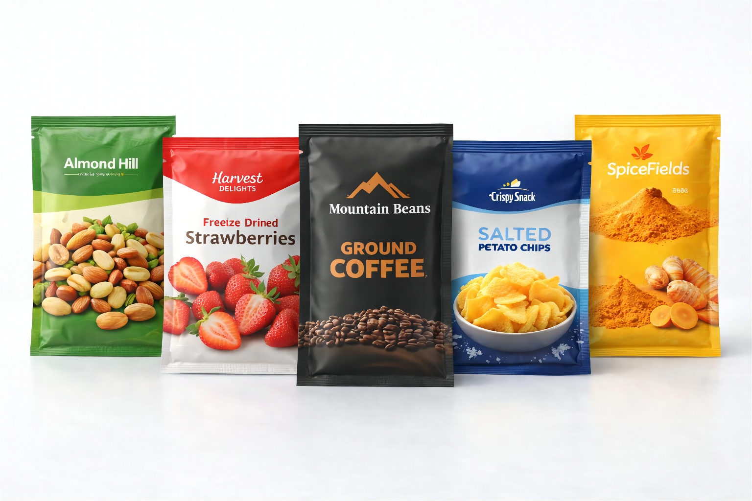 粉末食品软包装多层复合结构分层示意图