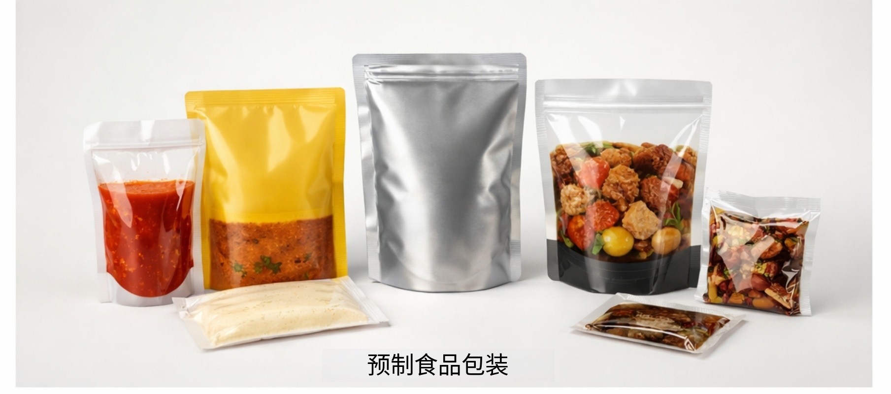预制菜包装袋定制与袋型应用展示