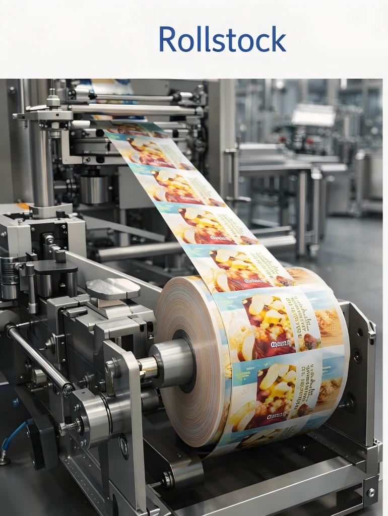 包装卷膜与自立袋选型对比图 自动包装产线与预制袋展示